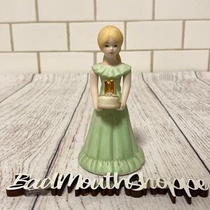 Vintage Enesco Growing Up Birthday Girls Porcelain Figurine - Blonde, 11